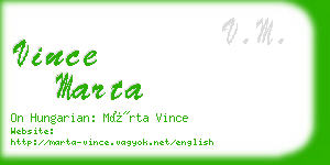 vince marta business card